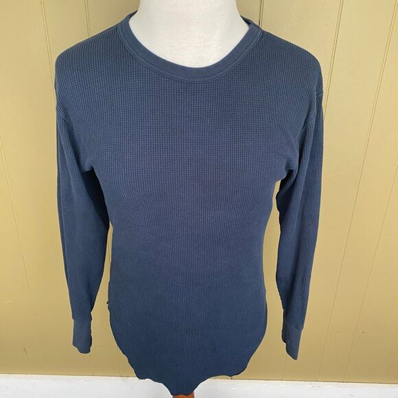 Premier International men XL cotton blend crewneck longsleeve thermal shirt bund - Picture 2 of 11